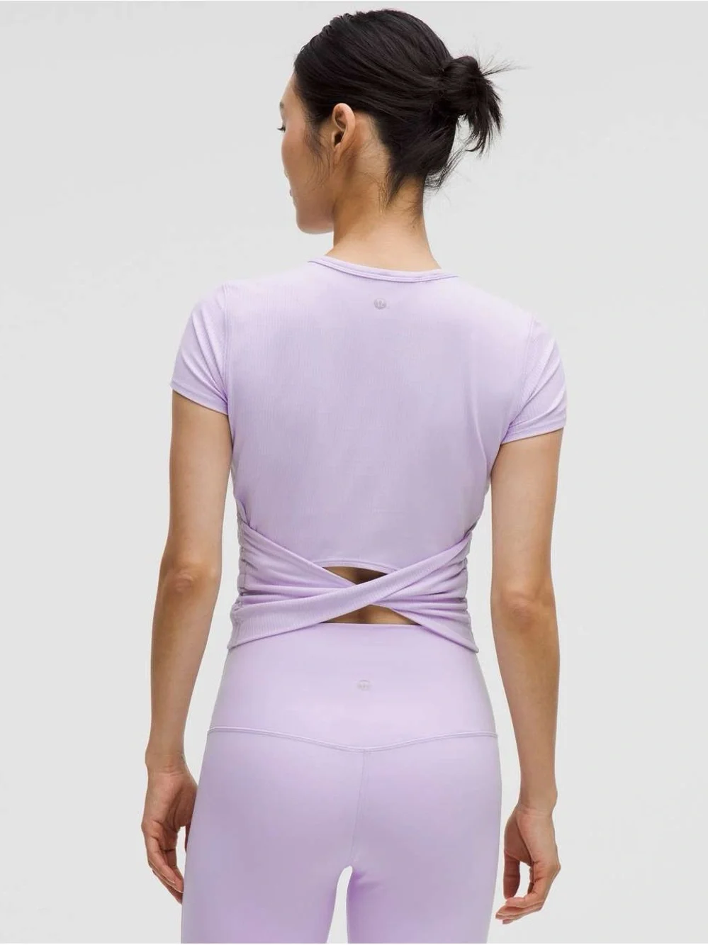 Lululemon All It Takes Back-Twist Ribbed Short-Sleeve Shirt Lavender Frost